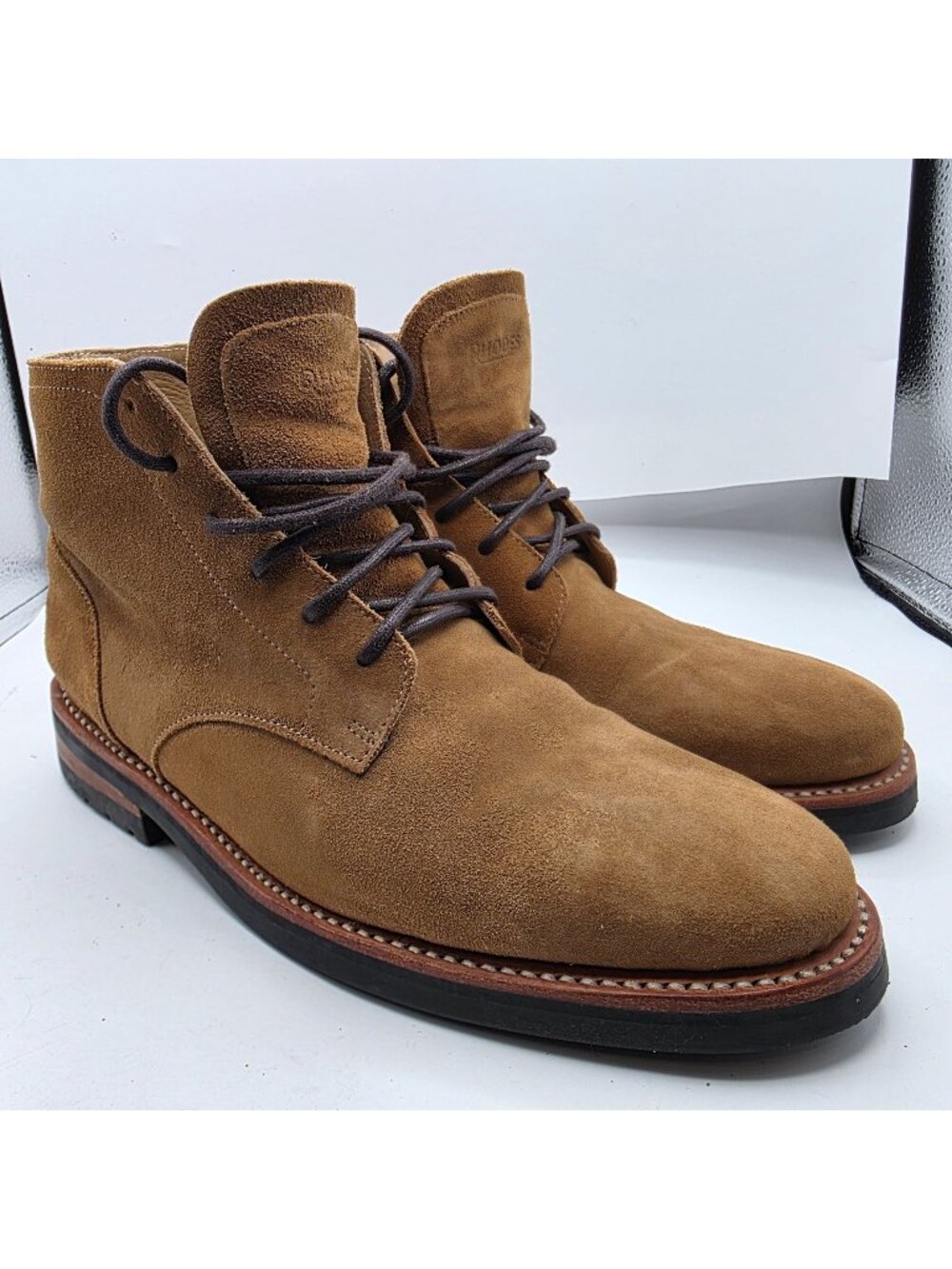 Rhodes Footwear Logan Boot Mens Size 9 Mojave Suede Leather Upper Casual Lace Up